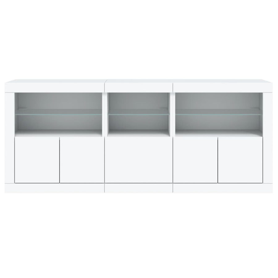 Dressoir Met Led-Verlichting 62X37X67 Cm Wit