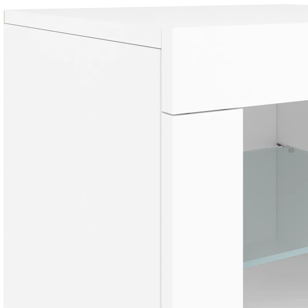 Dressoir Met Led-Verlichting 62X37X67 Cm Wit