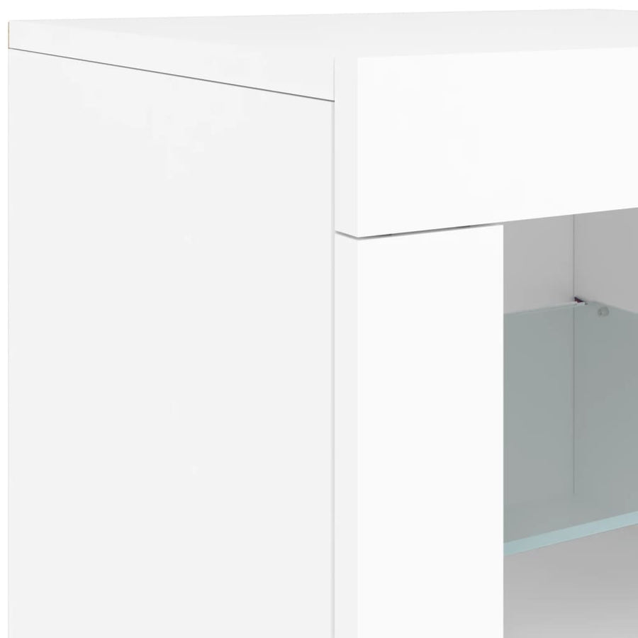 Dressoir Met Led-Verlichting 62X37X67 Cm Wit