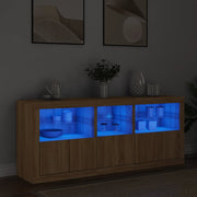 Dressoir 162x37x67 cm sonoma eiken LED