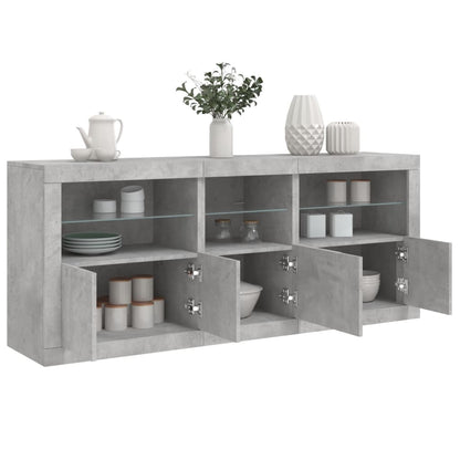 Dressoir Met Led-Verlichting 62X37X67 Cm Betongrijs