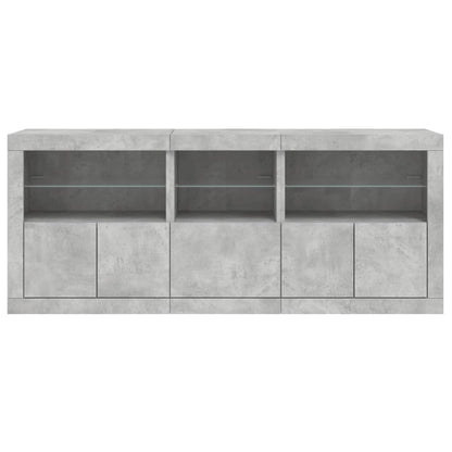 Dressoir Met Led-Verlichting 62X37X67 Cm Betongrijs