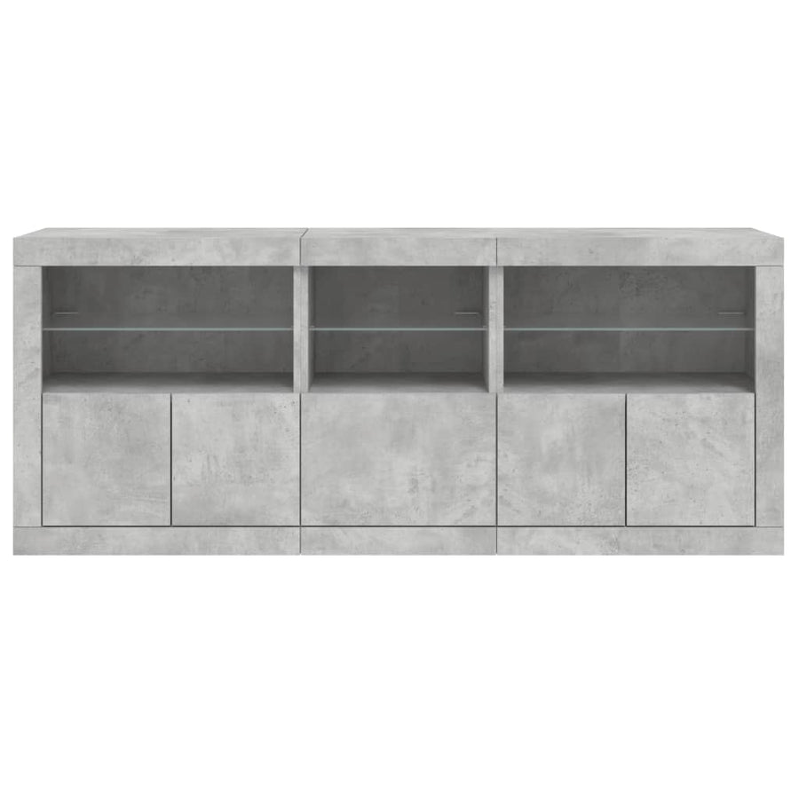 Dressoir Met Led-Verlichting 62X37X67 Cm Betongrijs