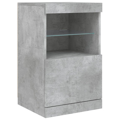 Dressoir Met Led-Verlichting 62X37X67 Cm Betongrijs
