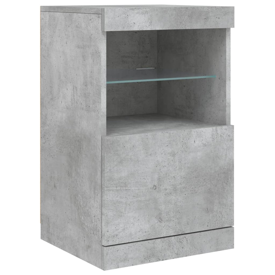 Dressoir Met Led-Verlichting 62X37X67 Cm Betongrijs