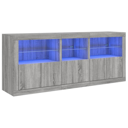 Dressoir Met Led-Verlichting 62X37X67 Cm Grijs sonoma