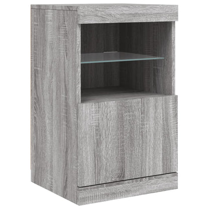 Dressoir Met Led-Verlichting 62X37X67 Cm Grijs sonoma