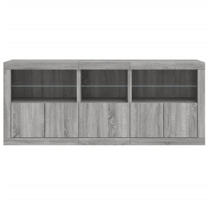 Dressoir Met Led-Verlichting 62X37X67 Cm Grijs sonoma