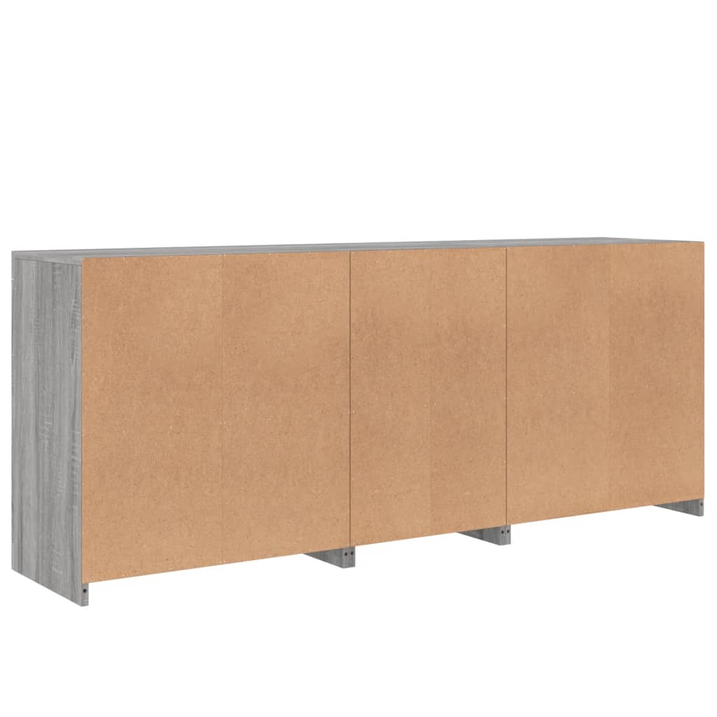 Dressoir Met Led-Verlichting 62X37X67 Cm Grijs sonoma