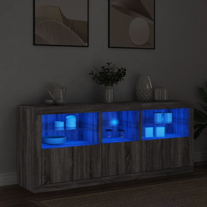 Dressoir Met Led-Verlichting 62X37X67 Cm Grijs sonoma