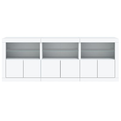 Dressoir Met Led-Verlichting 8,5X37X67 Cm Wit