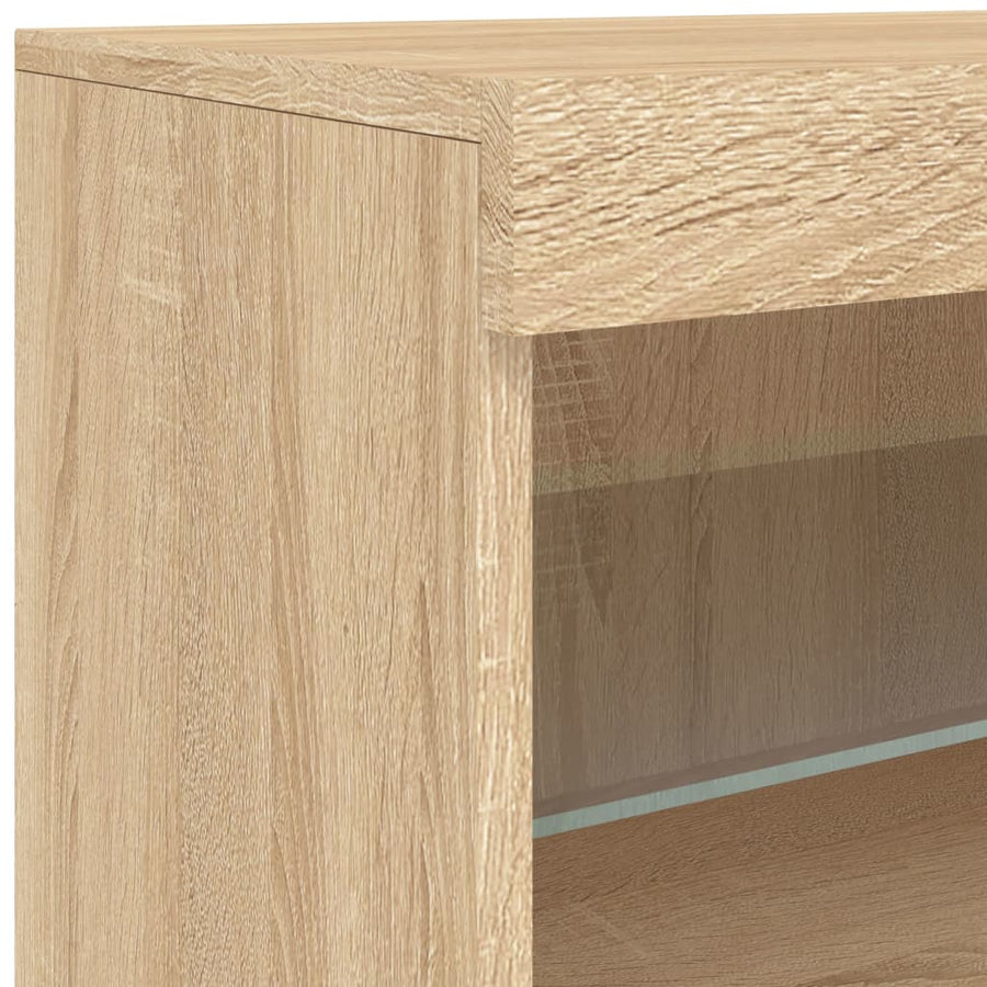Dressoir Met Led-Verlichting 8,5X37X67 Cm Kleurig Sonoma eiken