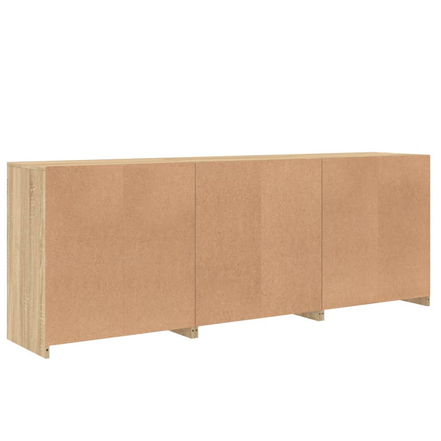 Dressoir Met Led-Verlichting 8,5X37X67 Cm Kleurig Sonoma eiken