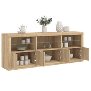 Dressoir 181,5x37x67 cm sonoma eiken met LED