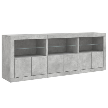 Dressoir Met Led-Verlichting 8,5X37X67 Cm Betongrijs