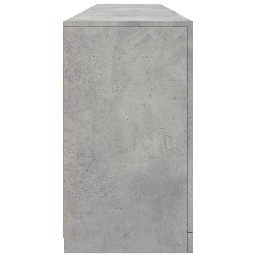 Dressoir Met Led-Verlichting 8,5X37X67 Cm Betongrijs