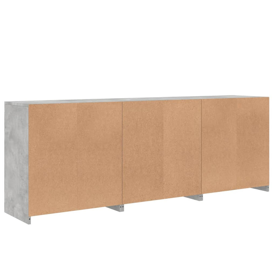 Dressoir Met Led-Verlichting 8,5X37X67 Cm Betongrijs