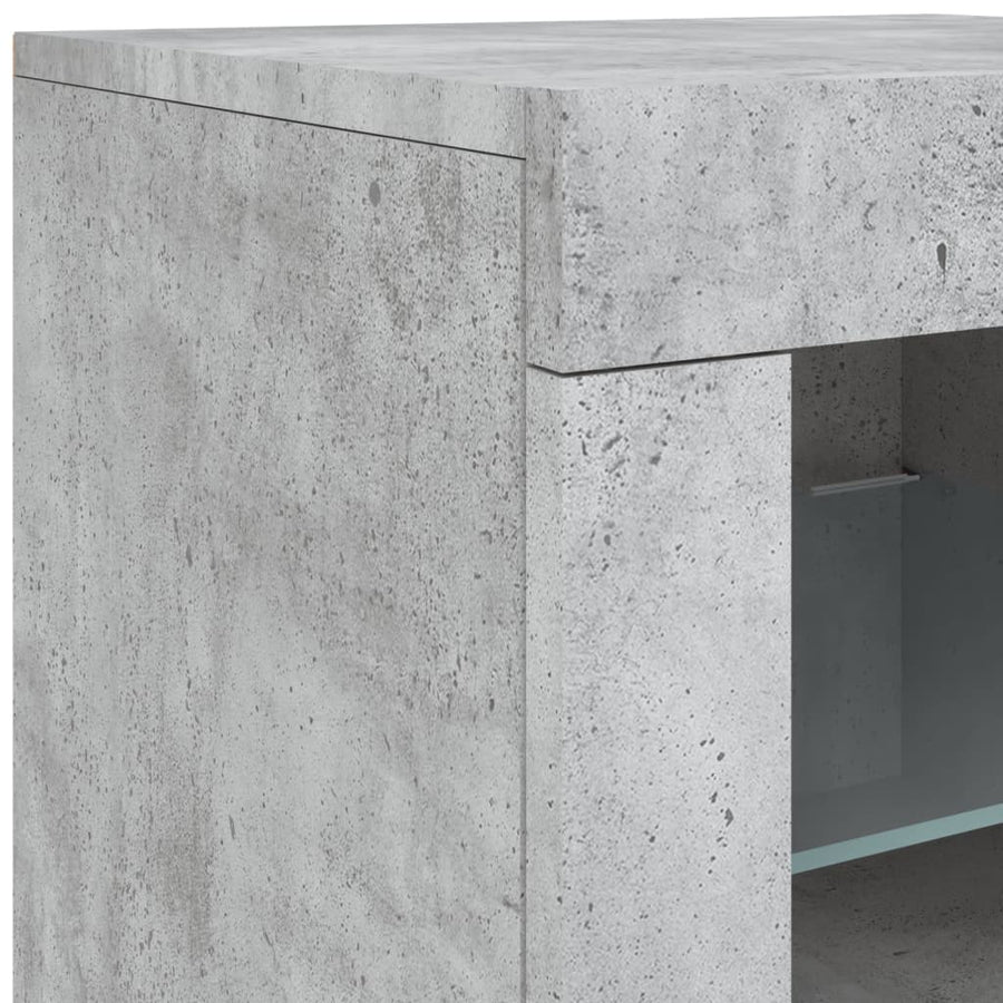 Dressoir Met Led-Verlichting 8,5X37X67 Cm Betongrijs
