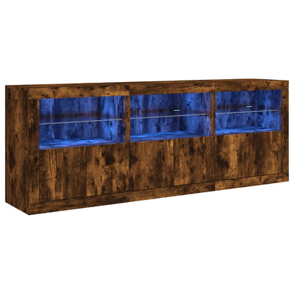 Dressoir Met Led-Verlichting 8,5X37X67 Cm Kleur Gerookt eiken