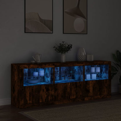 Dressoir Met Led-Verlichting 8,5X37X67 Cm Kleur Gerookt eiken