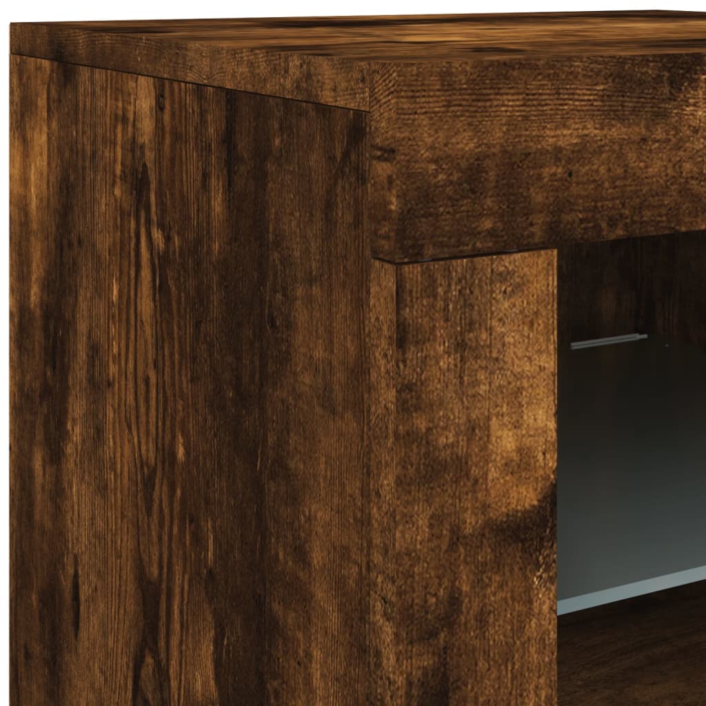Dressoir Met Led-Verlichting 8,5X37X67 Cm Kleur Gerookt eiken