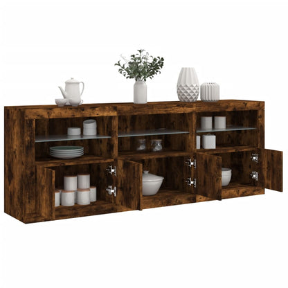 Dressoir Met Led-Verlichting 8,5X37X67 Cm Kleur Gerookt eiken