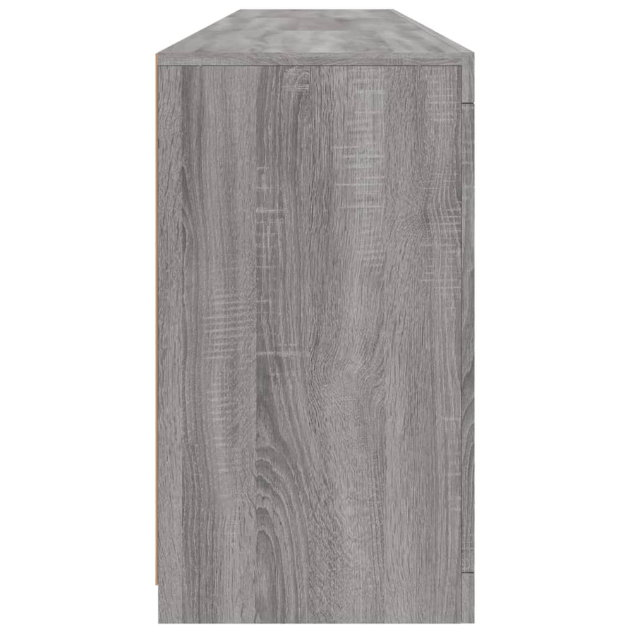 Dressoir met LED-verlichting 181,5x37x678 cm grijs sonoma eiken