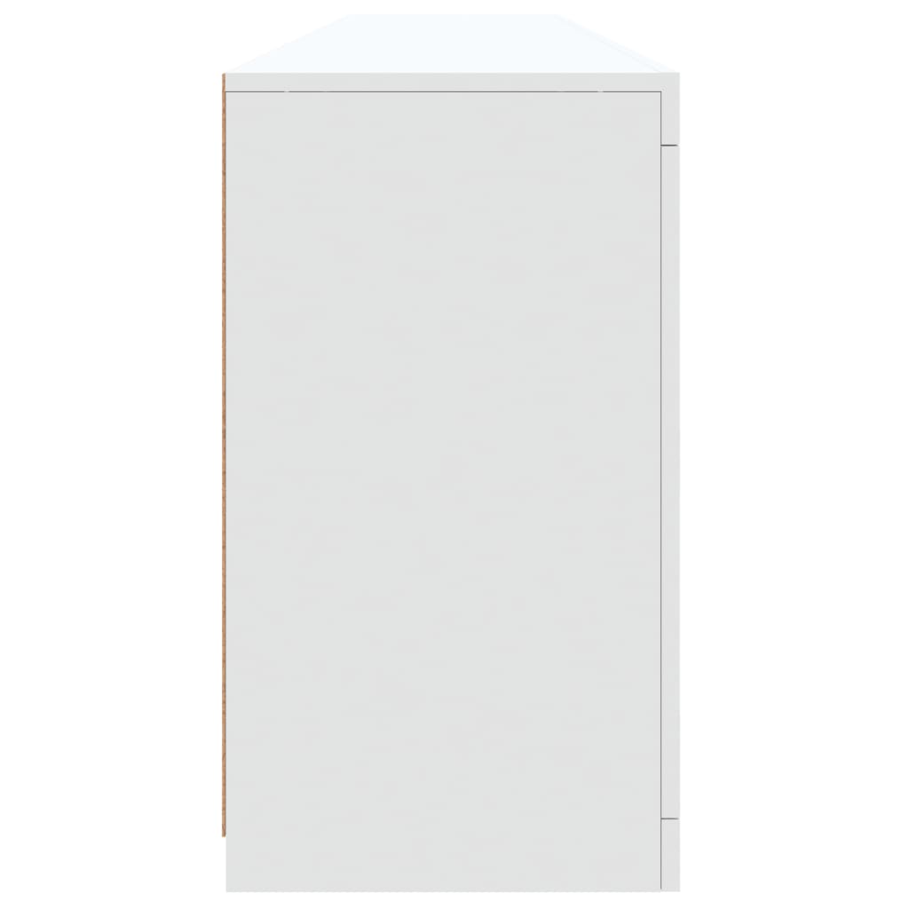 Dressoir Met Led-Verlichting 202X37X67 Cm Wit