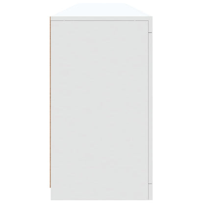 Dressoir Met Led-Verlichting 202X37X67 Cm Wit
