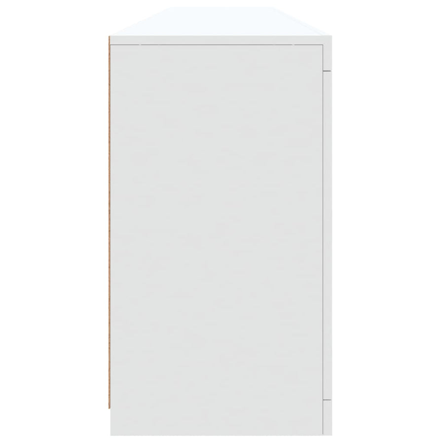 Dressoir Met Led-Verlichting 202X37X67 Cm Wit