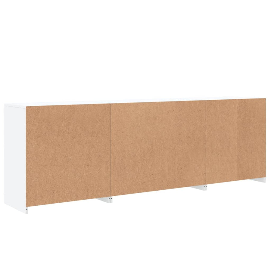 Dressoir Met Led-Verlichting 202X37X67 Cm Wit