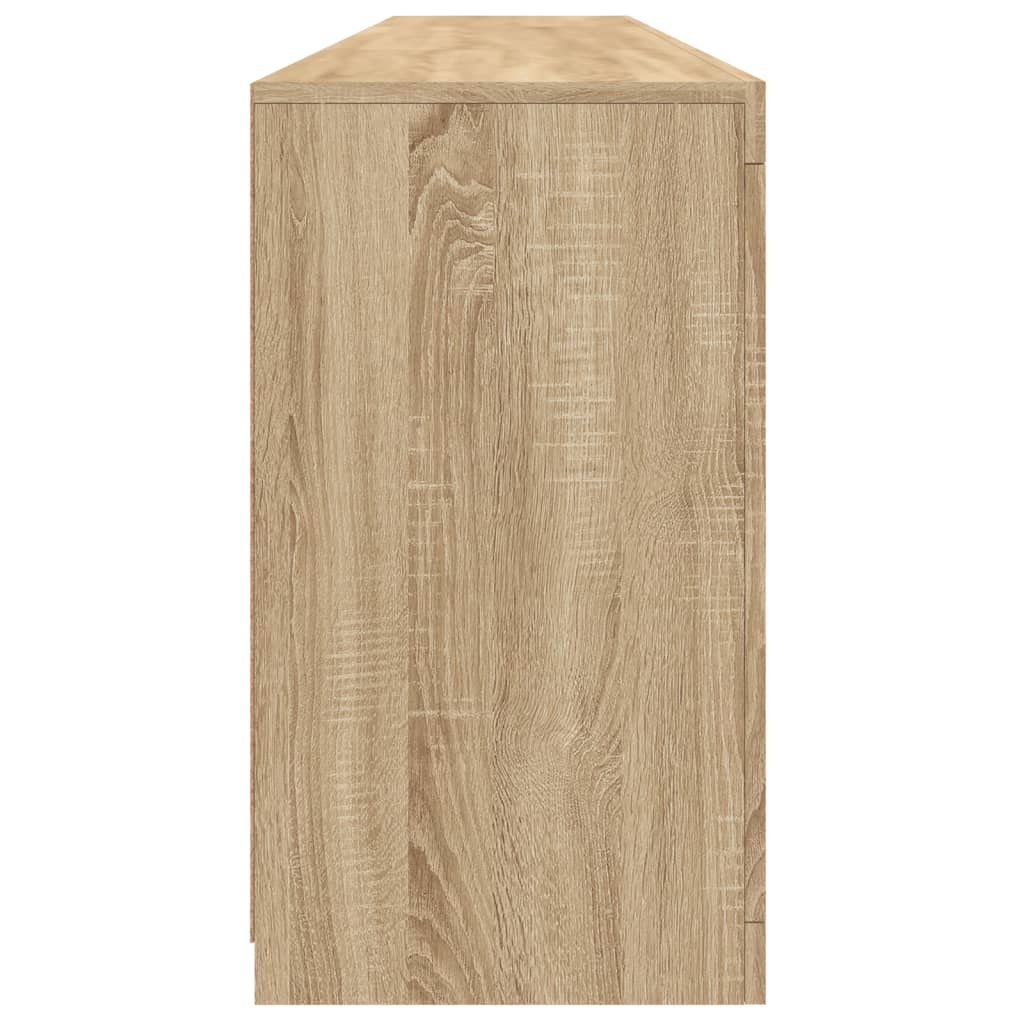 Dressoir Met Led-Verlichting 202X37X67 Cm Kleurig Sonoma eiken