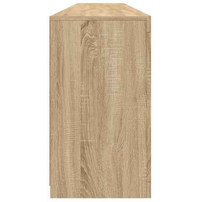 Dressoir Met Led-Verlichting 202X37X67 Cm Kleurig Sonoma eiken