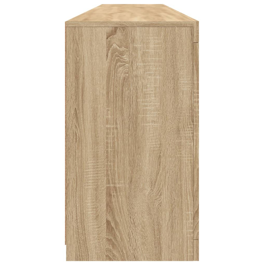 Dressoir Met Led-Verlichting 202X37X67 Cm Kleurig Sonoma eiken