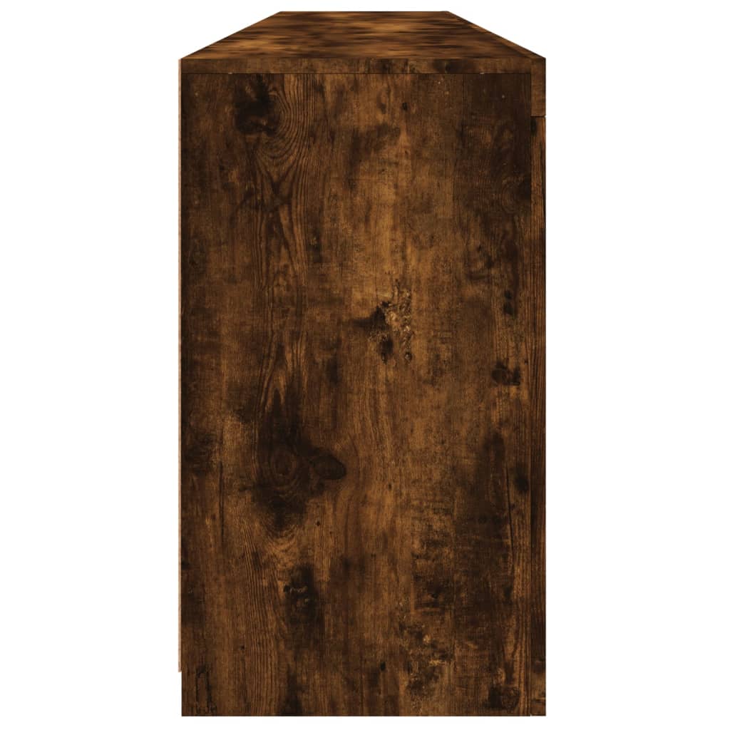 Dressoir Met Led-Verlichting 202X37X67 Cm Kleurig Gerookt eiken