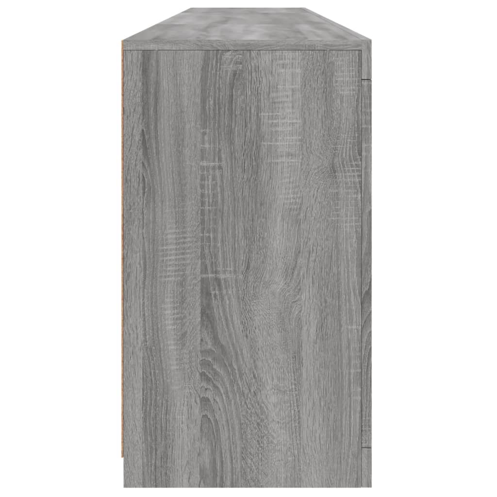 Dressoir Met Led-Verlichting 202X37X67 Cm Eiken Grijs sonoma
