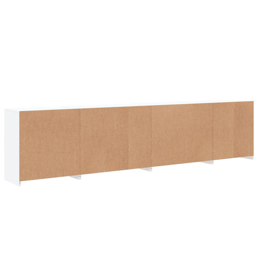 Dressoir Met Led-Verlichting 283X37X67 Cm Wit