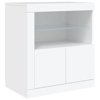 Dressoir Met Led-Verlichting 283X37X67 Cm Wit