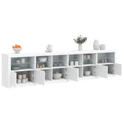 Dressoir 283x37x67 cm wit met LED
