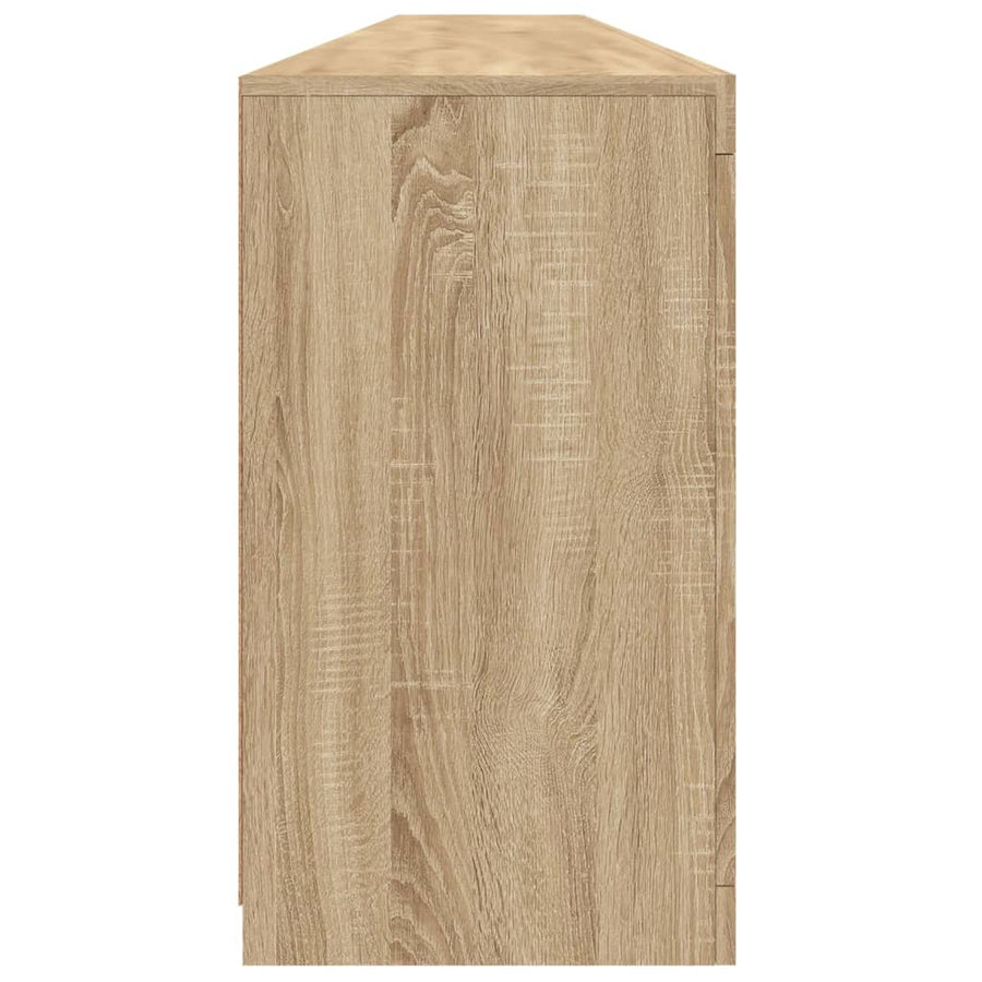 Dressoir Met Led-Verlichting 283X37X67 Cm Kleurig Sonoma eiken