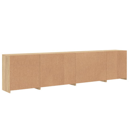 Dressoir Met Led-Verlichting 283X37X67 Cm Kleurig Sonoma eiken