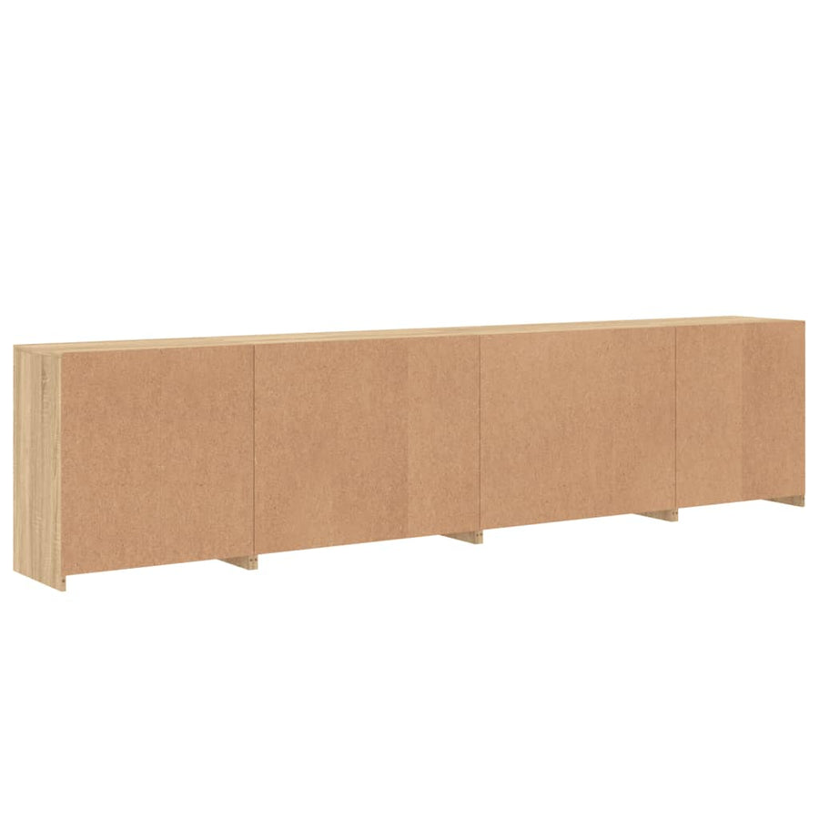 Dressoir Met Led-Verlichting 283X37X67 Cm Kleurig Sonoma eiken