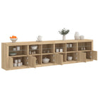 Dressoir Met Led-Verlichting 283X37X67 Cm Kleurig Sonoma eiken