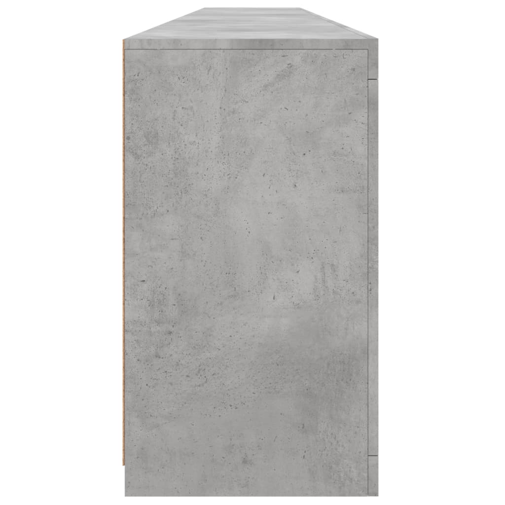 Dressoir Met Led-Verlichting 283X37X67 Cm Betongrijs