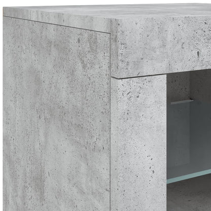 Dressoir Met Led-Verlichting 283X37X67 Cm Betongrijs