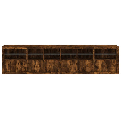 Dressoir Met Led-Verlichting 283,5X37X67 Cm Kleur Gerookt eiken