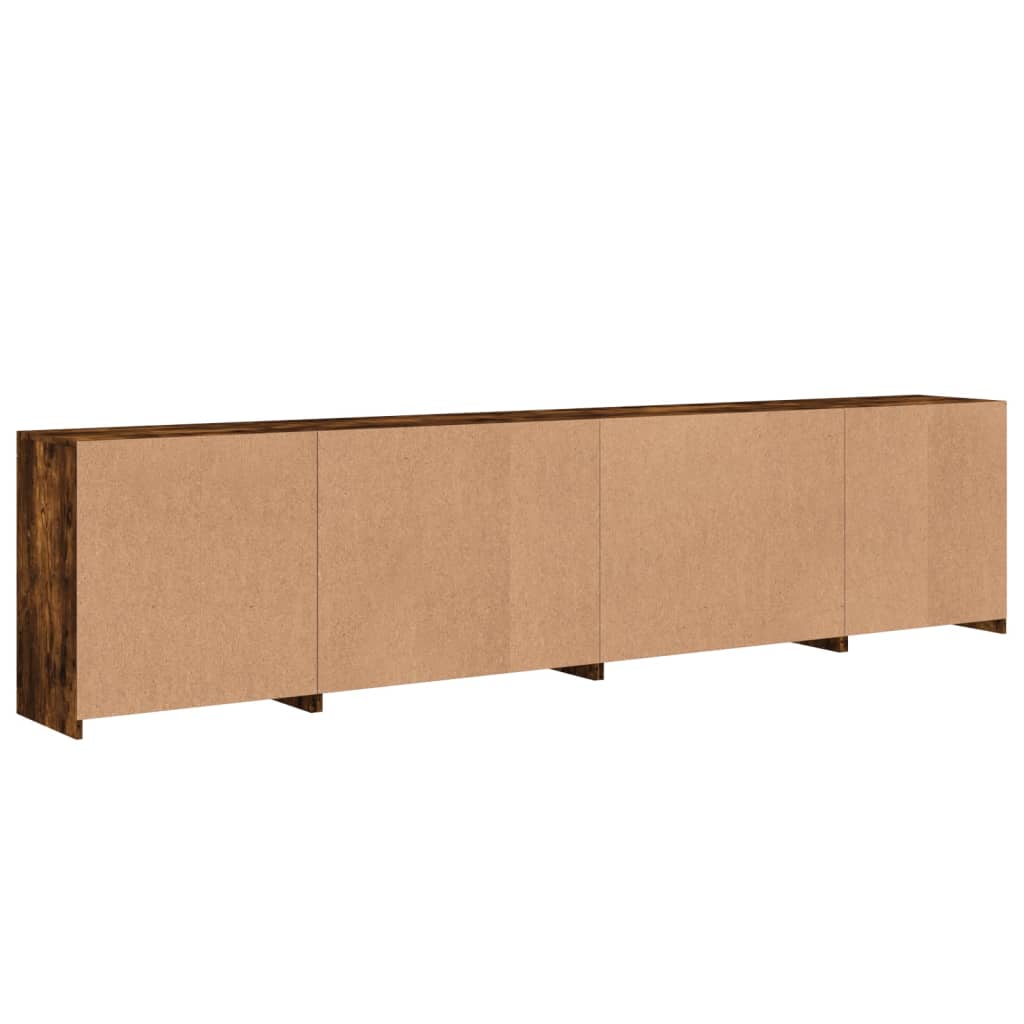 Dressoir Met Led-Verlichting 283,5X37X67 Cm Kleur Gerookt eiken