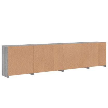 Dressoir Met Led-Verlichting 283X37X67 Cm Eiken Grijs sonoma