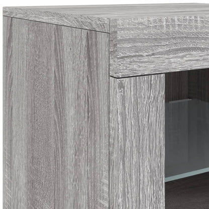 Dressoir Met Led-Verlichting 283X37X67 Cm Eiken Grijs sonoma