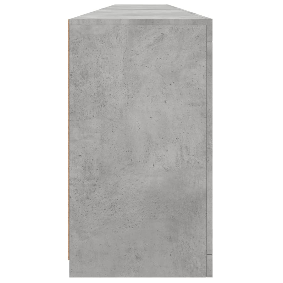 Dressoir Met Led-Verlichting 283X37X67 Cm Betongrijs
